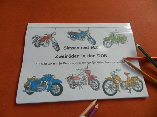 Malbuch DDR Zweiräder Simson MZ